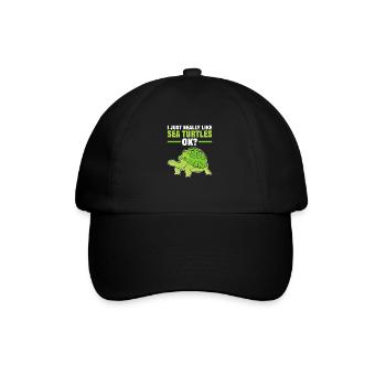 J’aime vraiment les tortues de mer, OK? Tortue - Casquette classique - noir/noir - Devant