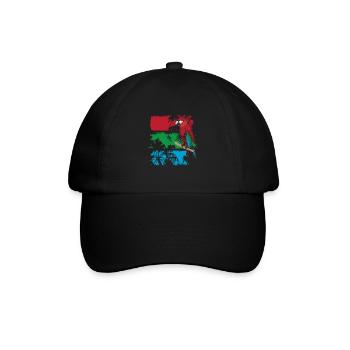 Perroquet coloré sur une branche - Casquette classique - noir/noir - Devant