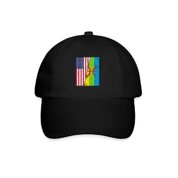 kabyle amazigh flag berber, africa kabyle - Baseballkappe - Schwarz/Schwarz - Vorne
