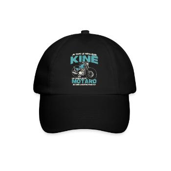 Le meilleur kiné et le meilleur motard - Casquette classique - noir/noir - Devant