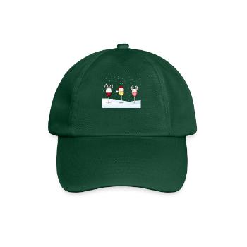 Christmas or Christmas, wine lovers - Baseball Cap - bottle green - Front
