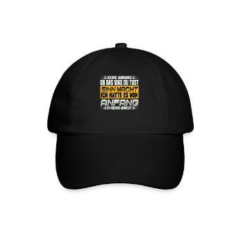 Sarkastische Sprüche Für Die Arbeit Kollegen - Baseballkappe - Schwarz/Schwarz - Vorne