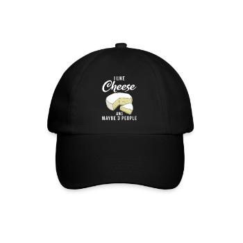 Snack Cheese Lover Cheese Gift - Baseball Cap - black/black - Front