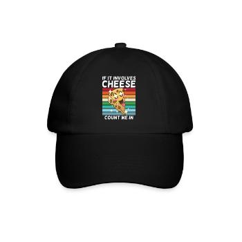 Snack Cheese Lover Cheese Gift - Baseball Cap - black/black - Front
