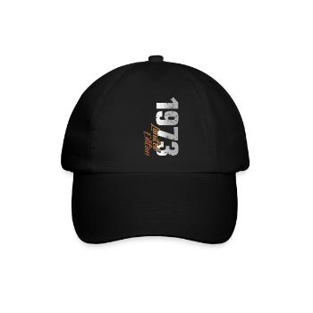50. Geburtstag Jahrgang 1973. 50 Jahre - Baseballkappe - Schwarz/Schwarz - Vorne