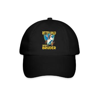 Großer Bruder Ritter Geschwister Kind Nachwuchs - Baseballkappe - Schwarz/Schwarz - Vorne