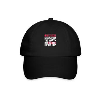 Hip Hop Rap Musik Rapper Hiphop Geschenk - Baseballkappe - Schwarz/Schwarz - Vorne