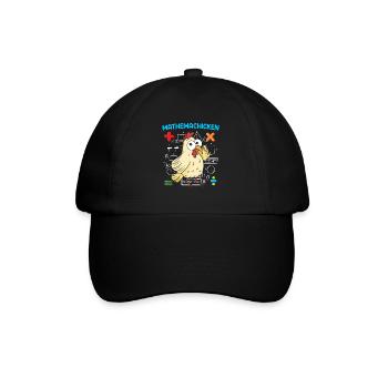 Mathemachicken Mathematik Mathe Lehrer - Baseballkappe - Schwarz/Schwarz - Vorne