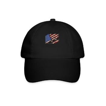 Drapeau américain Snowboard Snowboard - Casquette classique - noir/noir - Devant