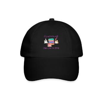 Life Is Better With Coffee, Cats And Books - Baseball Cap - black/black - Front