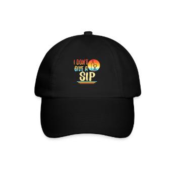 Je ne donne pas une gorgée - Casquette classique - noir/noir - Devant