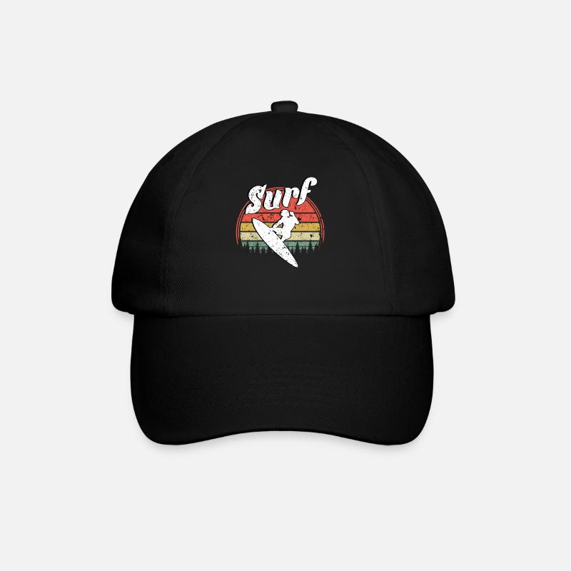 Surfen - Baseballkappe - Schwarz/Schwarz