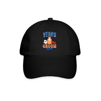 Vegas Groom Squad Retro Vegas Wedding T-Shirt - Baseball Cap - black/black - Front