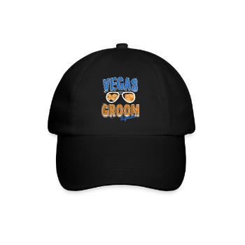 Cool Retro Vegas Groom Squad Vegas Wedding T-Shirt - Casquette classique - noir/noir - Devant