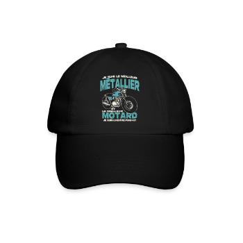 Le meilleur métallier et le meilleur motard - Casquette classique - noir/noir - Devant