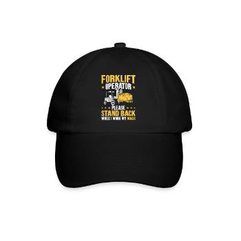 Certified Forklift Truck Operator - Baseballkappe - Schwarz/Schwarz - Vorne