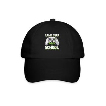 Start of School Game Over Gaming First day of school - Baseball Cap - black/black - Front