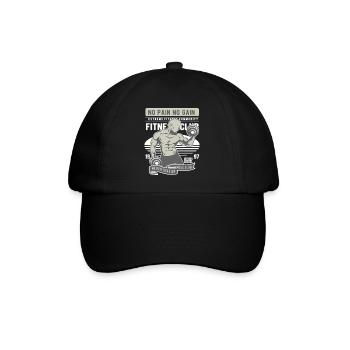 Pas de douleur Pas de gain Gymnase - Casquette classique - noir/noir - Devant