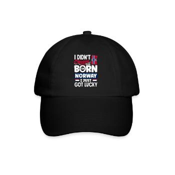 Norvège Norvège Norvège Drapeau Je viens d’avoir de la chance - Casquette classique - noir/noir - Devant