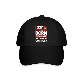 Denmark Danish Denmark Flag I Just Got Lucky - Baseball Cap - black/black - Front
