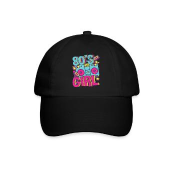 Women 80s girl 80s Themes Party Vintage 1980s - Baseball Cap - black/black - Front