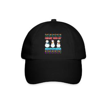 Chillin avec mon bonhomme de neige rigolo Snowmies - Casquette classique - noir/noir - Devant