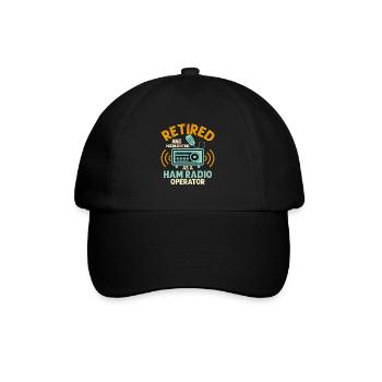 Retired And Moonlightning As A Ham Radio Operator - Baseball Cap - black/black - Front