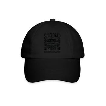 Stepdad Of Awesome Step Daughter Birthday Funny - Baseball Cap - black/black - Front