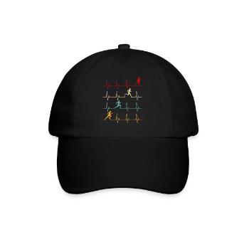 Running Dad Loves To Run Cool Marathon Runner - Baseball Cap - black/black - Front