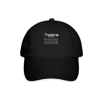 Rungry Definition Funny Runner Marathon Quote - Baseball Cap - black/black - Front
