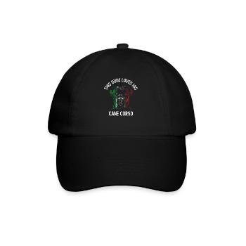 This Dude Loves His Cane Corso - Baseball Cap - black/black - Front