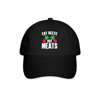 Beets Don't Eat Meat - Funny Vegan - Baseball Cap - black/black - Front