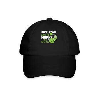 Pickleball Le pickleball me fait - Casquette classique - noir/noir - Devant