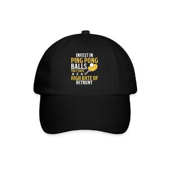 Investissez dans des balles de ping-pong - amusant - Casquette classique - noir/noir - Devant