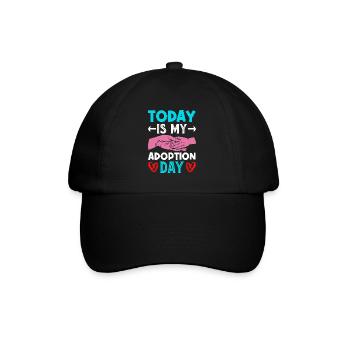 Aujourd’hui, c’est mon jour d’adoption Journée de sauvetage pour un - Casquette classique - noir/noir - Devant