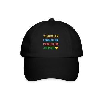 Désiré, désiré, prié pour les enfants adoptés - Casquette classique - noir/noir - Devant