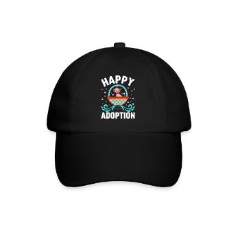 Happy Adoption Day Dog Adoption Puppy - Baseball Cap - black/black - Front