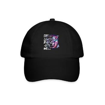 Lion | Vintage | Gift | Best dad in the world - Baseball Cap - black/black - Front