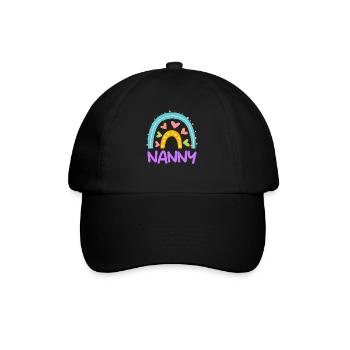 Rainbow Love I am a childminder - Baseball Cap - black/black - Front
