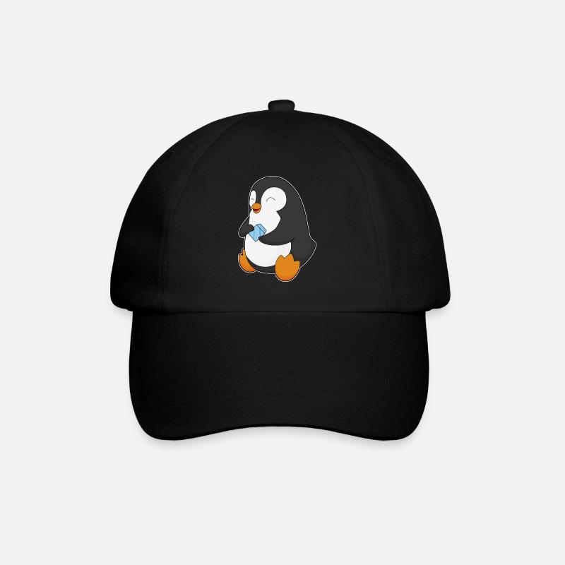 Pinguin Eiswürfel - Baseballkappe - Schwarz/Schwarz