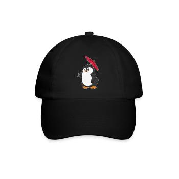 Parapluie pingouin - Casquette classique - noir/noir - Devant