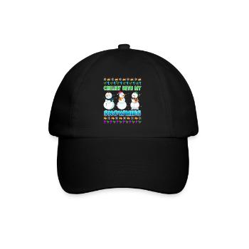 Chillin avec mon bonhomme de neige rigolo Snowmies - Casquette classique - noir/noir - Devant