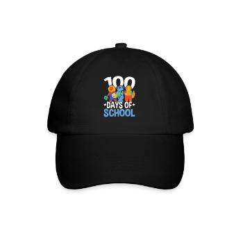 Happy 100th Day Of School Teacher Student Educator - Baseball Cap - black/black - Front