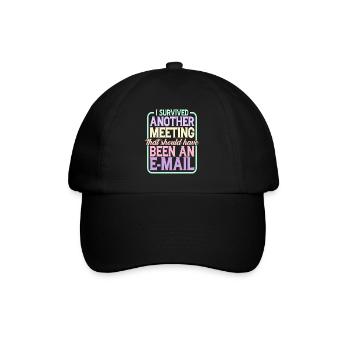 I Survived Another Meeting 24 - Baseball Cap - black/black - Front