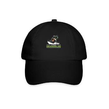 Klassisches Schneemobilfahren-Snocross für - Baseballkappe - Schwarz/Schwarz - Vorne