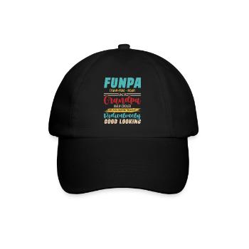 Funpa Definition Wie Ein Opa Nur Kühler - Baseballkappe - Schwarz/Schwarz - Vorne