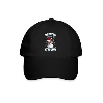 Dancing in the snow Snowman Christmas time X-Mas - Baseball Cap - black/black - Front