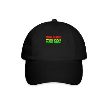 More Blacks More Irish More Dogs - Baseball Cap - black/black - Front