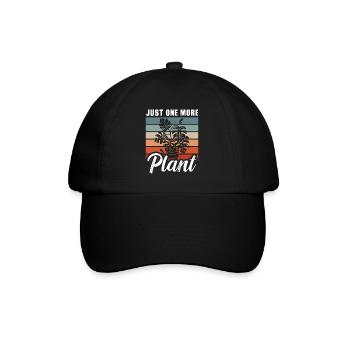 Just One More Plant Hobby Gardener - Baseballkappe - Schwarz/Schwarz - Vorne