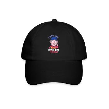 I Hate The Pollen Season Shirt - Baseball Cap - black/black - Front